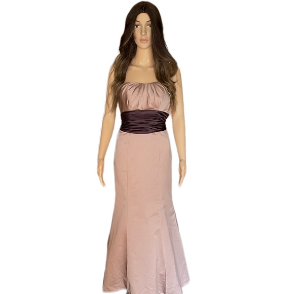 David’s Bridal Women's Strapless Embellished Formal Dress Tan Size 2 - Picture 15 of 15